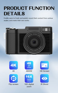 Fotoğraf için 4K dijital Vlogging kamera otomatik odaklama kamera WiFi bağlantısı ile 48MP Video kamera 3.0 "IPS Flip ekran - Product Image 6