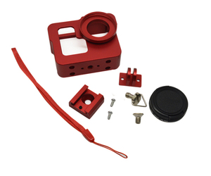 CNC nhôm hợp kim thể thao máy ảnh lồng bảo vệ cài đặt, với UV ống kính lọc cap, thích hợp cho GoPro anh hùng 4/3 +/3 - Product Image 4