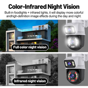 Açık Nvr kamera kitleri 6mp çift Lens PTZ hareket algılama güvenlik sistemi IP Cctv kablosuz kamera ekran ile iki yönlü ses - Product Image 4
