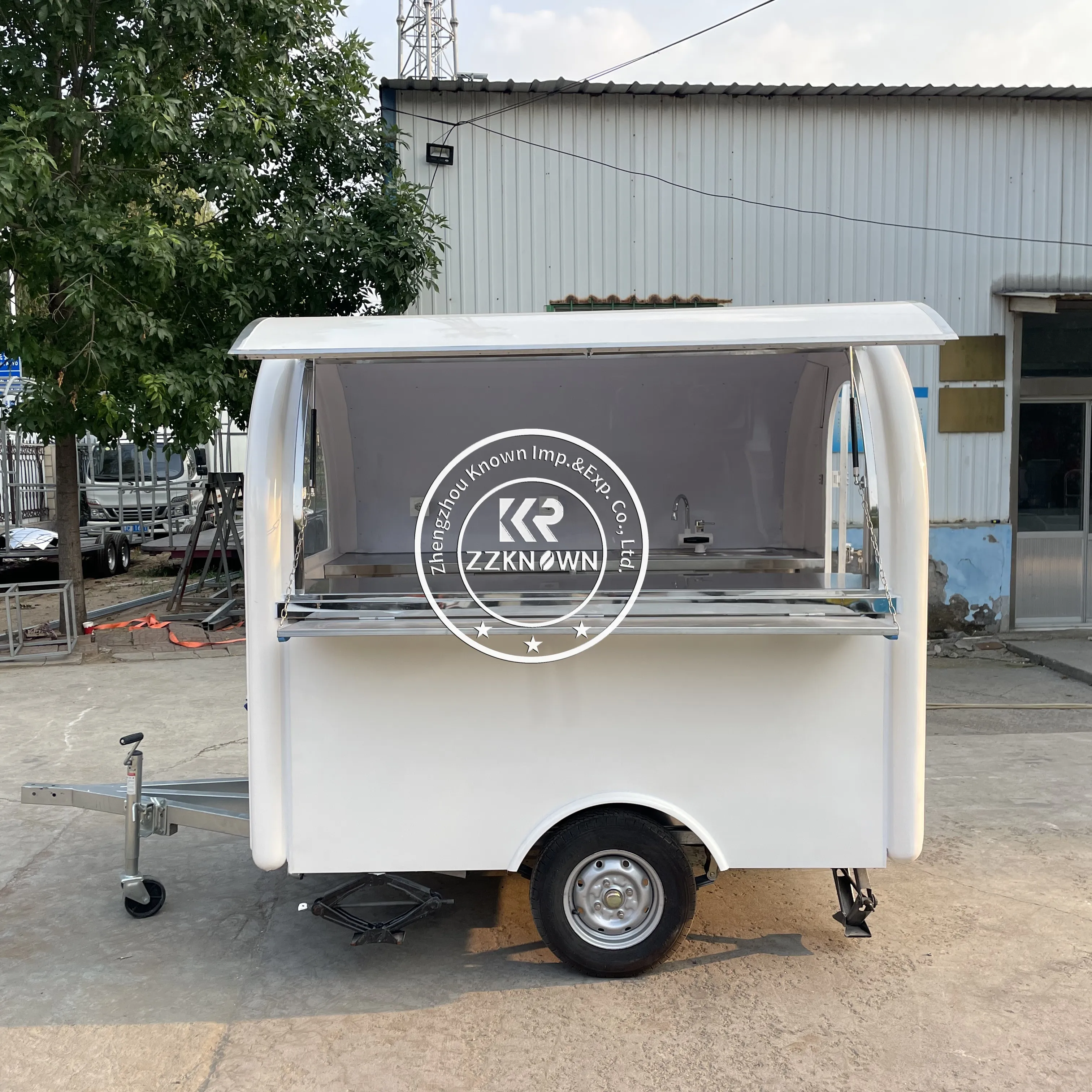 Mobile Küche mit Schnellimbisswagen Taco Truck Huhn Essen Van Pizza Truck, Konzessionsanhänger und kundenspezifischer Wärmepumpe
