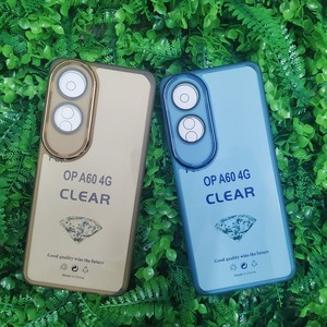 OPPO A16 4G için uygun/A17 şeffaf TPU yumuşak kabuk rengi galvanik Lens filmi ince delik anti-sonbahar TPU cep telefonu kılıfı - Product Image 2