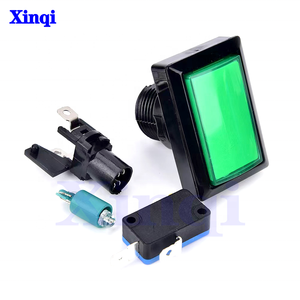 50*33mm 12V Rectangle Illuminated <strong>Push</strong> <strong>Button</strong> with Microswitch and LED Game Accessory for Arcade Game Machine Arcade <strong>Buttons</strong> - Product Image 4