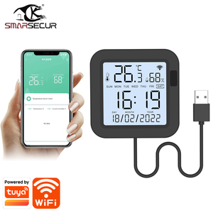 Tuya WiFi <strong>Temperature</strong> <strong>Humidity</strong> <strong>Sensor</strong> Smart Life APP Monitor Smart Home Work With Alexa Google Home No Hub Required