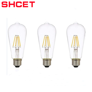 Retro Vintage Model <strong>LED</strong> Filament Bulb ST64 4w <strong>6w</strong> 8w E27 Base clear Edison Style Decorative with clear Glass Cover - Product Image 6