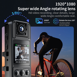 Starlight gece görüş eylem 1.3 ile vücuda takılan kamera inç renkli ekran H82 taşınabilir arka klip ses Video kaydedici kamera - Product Image 3