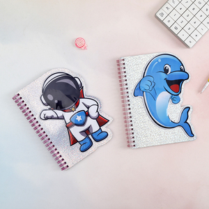 Soporte personalizado PVC espuma burbuja pegatina burbuja pasta forma especial A5 cuaderno cubierta animal y astronauta patrón Bloc de notas - Product Image 2