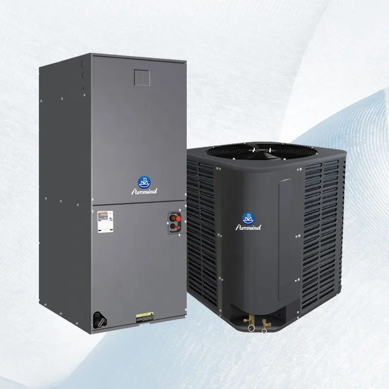 Puremind HVAC System 18seer Air Handler AHU 24000Btu-60000Btu R410a Inverter pompa di calore scarico superiore unità di trattamento dell'aria verticale