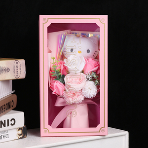 Sf במלאי sanrio מנגינת pom pom plush זר 30 ס "מ kawaii kt תחפושת דינוזאור ליום הולדת מודל חם בקופסת מתנה