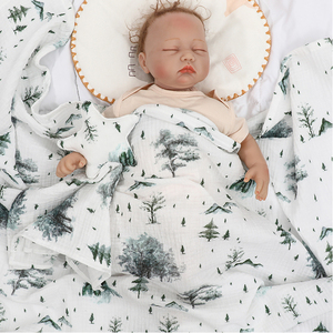 Bebek tülbent kundak bezi Set yenidoğan banyo duş hediye çocuklar yorgan hediye seti bebek diş kaşıyıcı güvenlik örtüsü Set - Product Image 4