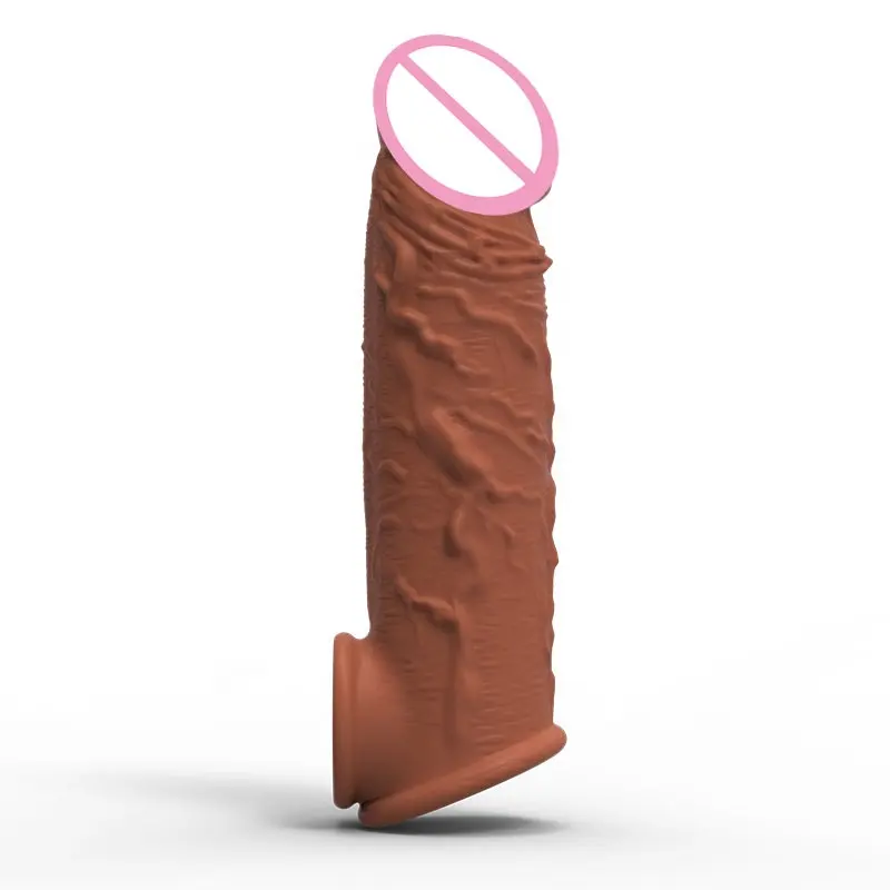 Realistico pene Extension manicotto riutilizzabile pene ingranditore Delay preservativi per gli uomini Dildo Enhancer giocattoli sessuali