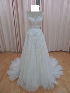 Luxo frisado casamento lantejoula vestido laço tecido nupcial listras Design com excelente visibilidade
