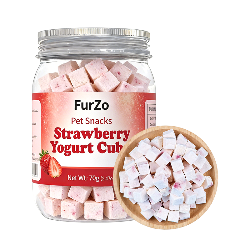 Cubitos de yogur con fresa