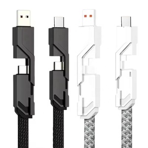 Data <strong>Cables</strong> Wholesale Bending Resistance Usb c <strong>Cables</strong> 4 in 1 Usb <strong>Cable</strong> Fast Charging Multiple Interfaces Usb C to Type C Wires - Product Image 1