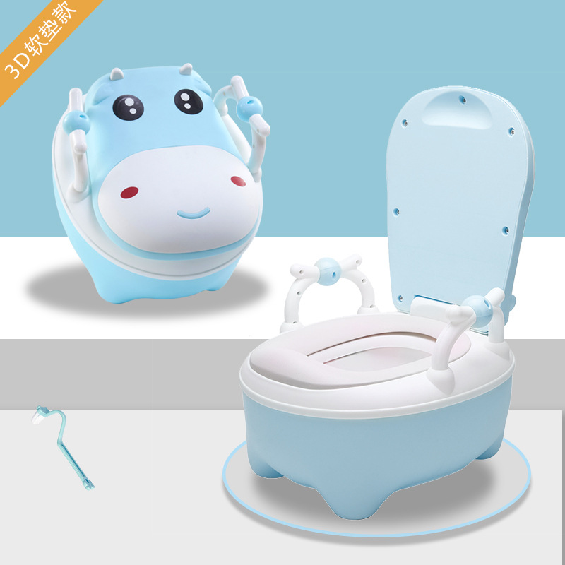 3D Cute Cow Deluxe PU Blue Edition with Brush Included