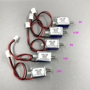 Mini elettrovalvola elettrica N/C normalmente chiusa valvola aria Gas a <span class=keywords><strong>2</strong></span> vie DC 3V/ 4.5V/ 6V/ 12V/ 24V valvola NC a basso rumore personalizzato