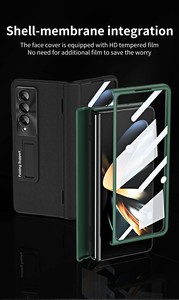 落下防止シェル-隠しブラケット付きSamsungGalaxy Z Fold4携帯電話ケース用メンブレン統合バックカバー - Product Image 3