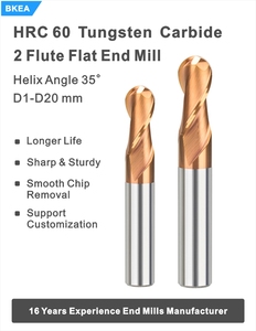 Hızlı kargo 2 veya 4 flüt karbür topu frezeler HRC55/60/65 freze kesicisi Cnc araçları Cnc kesici top burun freze kesicisi - Product Image 6