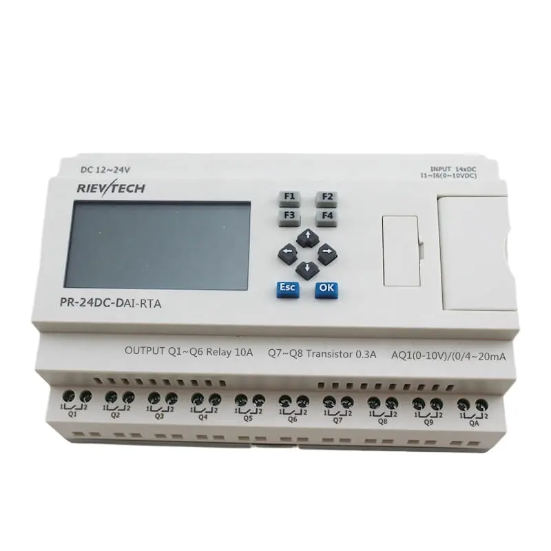 Rievtech controlador inteligente PR-24DC-DAI-RTA indústria de controle de lógica programável 4.0 plc