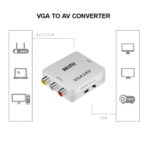 New Hot Selling Mini <strong>RCA</strong> <strong>to</strong> <strong>VGA</strong> Converter AV2VGA VGA2AV Conversor With 3.5mm Audio <strong>RCA</strong> <strong>to</strong> <strong>VGA</strong> Video Converter for PC <strong>to</strong> TV HD Computer <strong>to</strong> TV - Product Image 5