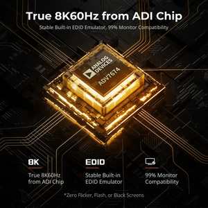 TESmart 8端口HDMI KVM交换机8K 60Hz 4K 144Hz USB 3.0 8台电脑1显示器支持EDID充电功能KVM坞站 - Product Image 3