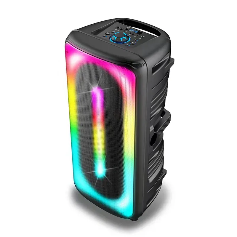 Very loud 6.5 inch 1000 watts big sub woofer bass boost sound box portable active rgb led light bluetooth speakers with mic