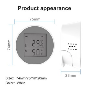 Sensor de temperatura y humedad Medidor de higrotermógrafo inteligente con función de alarma de temperatura alta y baja - Product Image 5