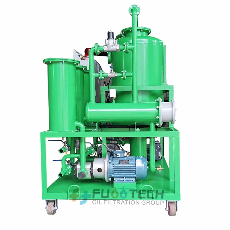 Máquina limpiadora de aceite lubricante Equipo de filtración de purificador de aceite lubricante al vacío con filtro de acero inoxidable