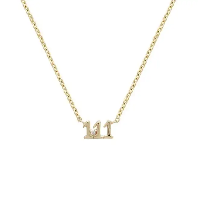 Carline – collier de clavicule en argent sterling 925 pour femme, pendentif en zircon, plaqué or 18k, bijoux pour femme, 111, 777