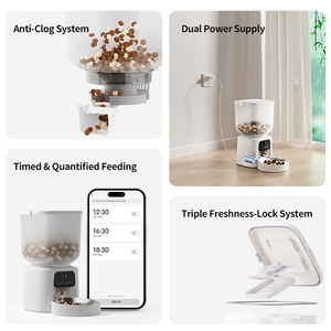 Alimentador Visual automático para mascotas de 5L, aplicación de alimentación remota, dispensador de Comida inteligente para gatos con función de detección de alimentación de mascotas - Product Image 5