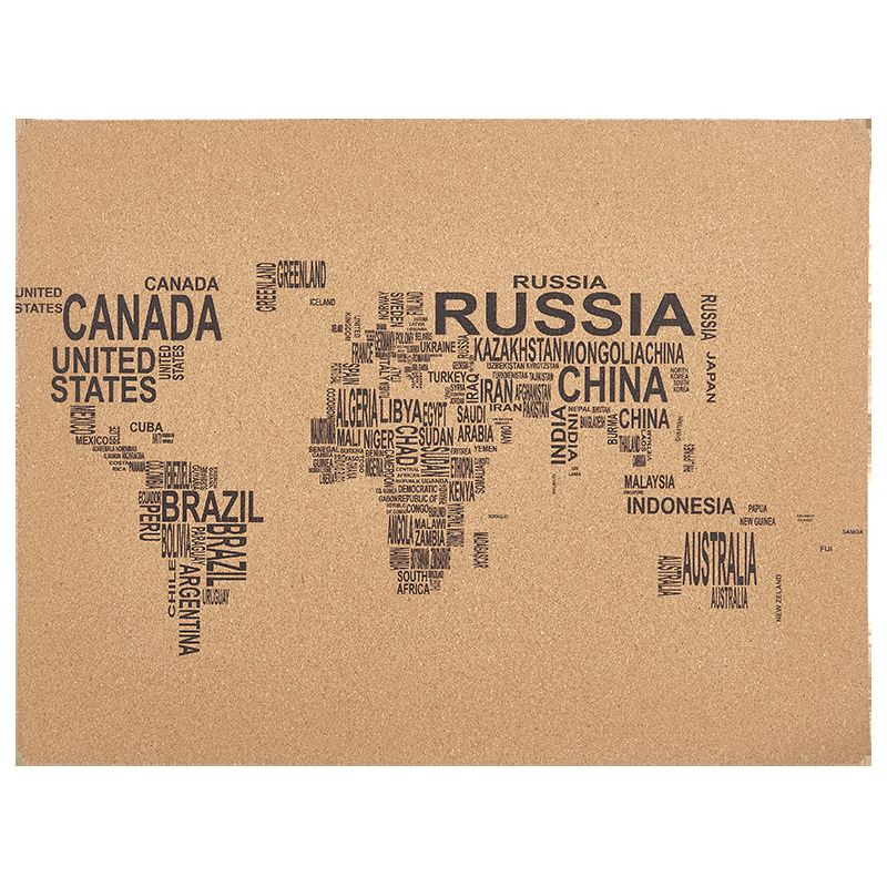 Carte du monde jaune