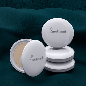 Rounded square Cosmetic Packaging <strong>Compact</strong> Powder New Mirror <strong>Compact</strong> with Powder Space and Puff with Brush - Product Image 5