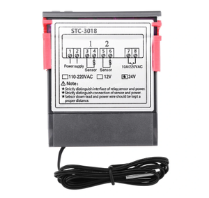 <strong>Digital</strong> <strong>Temperature</strong> <strong>Controller</strong> C/F Thermostat Relay 10A Heating/Cooling Thermoregulator Dual LED Display STC-3018 - Product Image 3