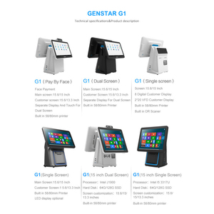New <strong>Android</strong> Windows Pos <strong>System</strong> 15.6 Inch Windows Dual Touch Screen All in One Pc Pos Terminal With Printer - Product Image 4