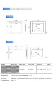 Factaory Original 19\&quot; 17\&quot; 15\&quot; Industrial <strong>LCD</strong>/LED <strong>Monitors</strong> Desktop Monitoring VGA <strong>Input</strong> Video NO Touch Bus Rail Trans - Product Image 6