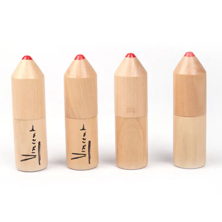 Más vendidos Hotel papelería creativa regalo niños personalizado crayón en forma de caja de lápices tubo de madera lápiz de Color