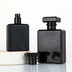 30 ml 50 ml 100 ml無料サンプル空の小さなつや消し黒ガラス香水瓶カスタムロゴ印刷付きカスタム - Product Image 3