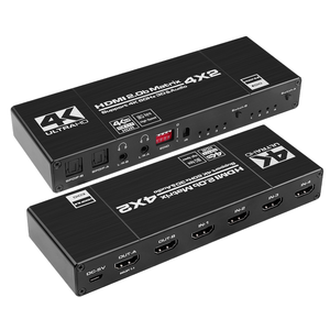 2.0矩阵4K 60Hz/30Hz HDMI兼容矩阵4x2开关分离器HDCP 2.2 4x2 sicther与音频HDTV PS4 - Product Image 1