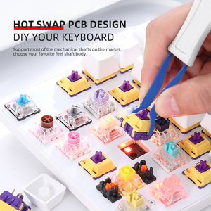 Teclado mecánico inalámbrico de tres modos personalizado Teclado mecánico para juegos RGB de conexión en caliente para computadora de escritorio - Product Image 2