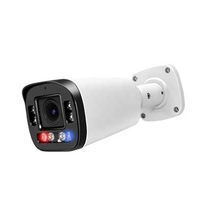 8mp OEM obiettivo fisso/obiettivo motore rosso-blu allarme 4K Secueirty IP POE fotocamera Bullet - Product Image 1