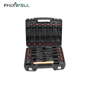 New Arrival Household <strong>Tool</strong> <strong>Kit</strong> 21PCS <strong>Red</strong> Chisel <strong>Tool</strong> Set with Black Hard Case OEM Customizable - Product Image 2