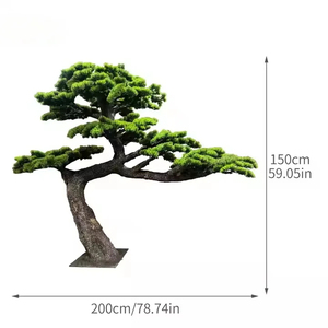 Fake Big Bonsai <strong>Tree</strong> Artificial Green 2 Cypress Pine <strong>Tree</strong> for Indoor Home Interior Decor - Product Image 3