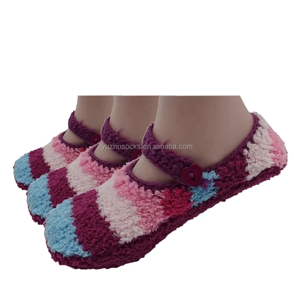 Microfiber baby toddler fuzzy hot slipper socks knitting pattern crochet baby socks Kids indoor shoe socks