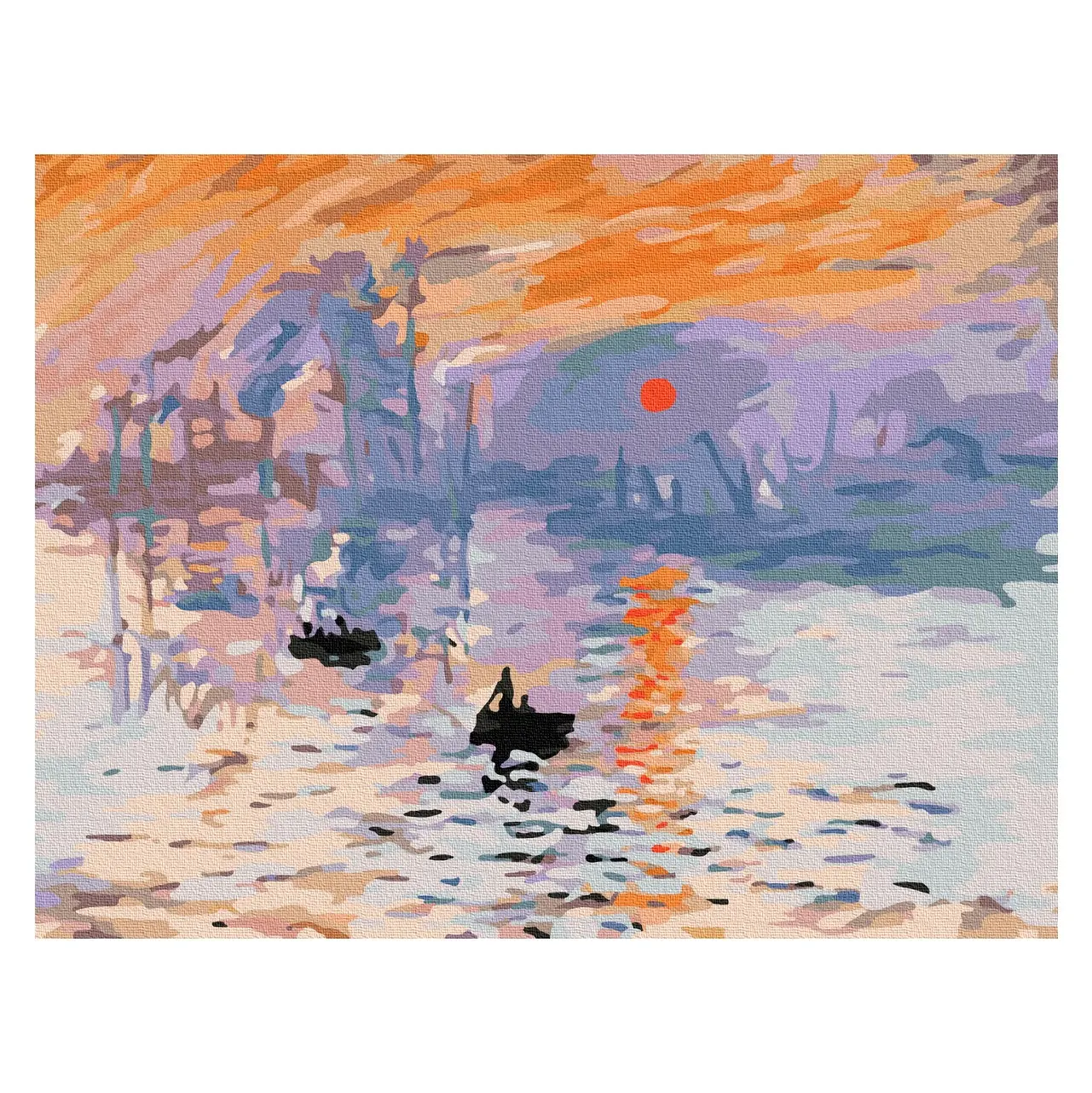 Pittura di fama mondiale monet impression tono vivace pittura pittura a olio a colori sul lago decorazione della casa dipingi con i numeri