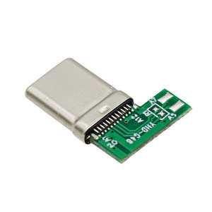 康登斯弯头24针USB C型2.0公插座5垫直角90度充电端口USB C侧焊线连接器 - Product Image 2