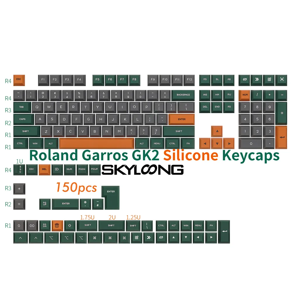 Skyloong professionnel bricolage 60% iso clavier mécanique keycaps pour 61/63/64/68/71/84/87/96/104/108key clavier mécanique