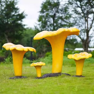 Outdoor Amusement Park Decoration Resin Mushroom Statue Large Fiberglass Mushroom Statue Mushroom Sculpture