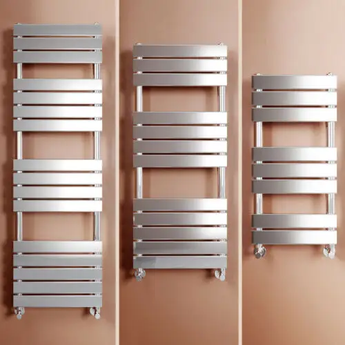Designer Flat Panel Bathroom Heated Towel Rail Radiator Chrome Rads