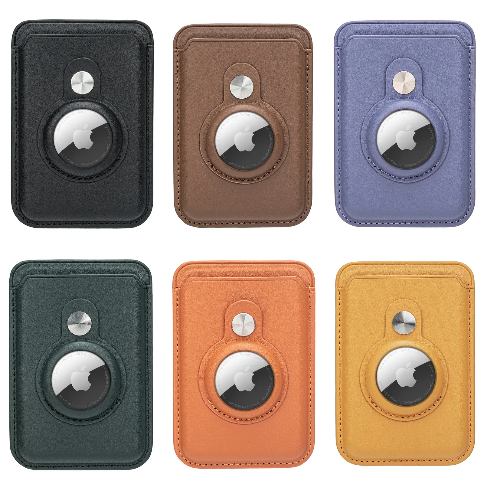 gesamte fabrik Brieftasche für iPhone mit AirTag Inhaber Kartenhalter RFID-Schutz 3-in-1 abnehmbare magnetische Lederhülle