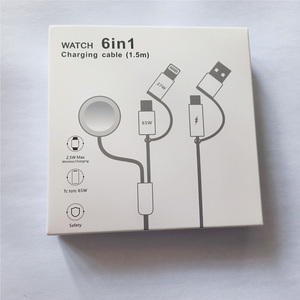 6 in 1 USB C Cable for <strong>Apple</strong> Watch Charger 65W Max USB C to USB C Fast Charging Cable Cord For iWatch Ultra iPhone iOS Android - Product Image 5
