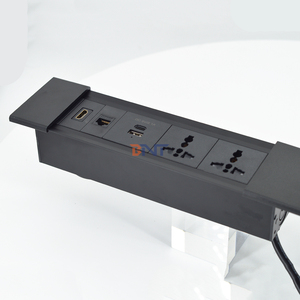 Cover-sliding <strong>Tabletop</strong> <strong>Socket</strong> Power <strong>Socket</strong> Hidden Desktop Recessed Aluminum Alloy 16A Plug <strong>Socket</strong> - Product Image 1